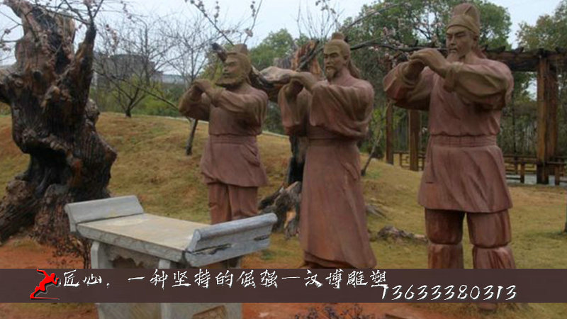 園林景觀雕塑,張飛人物雕像,歷史名人銅雕