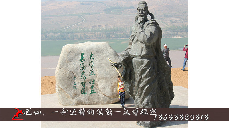 戶外大型銅雕,王維人物塑像,歷史文人雕塑